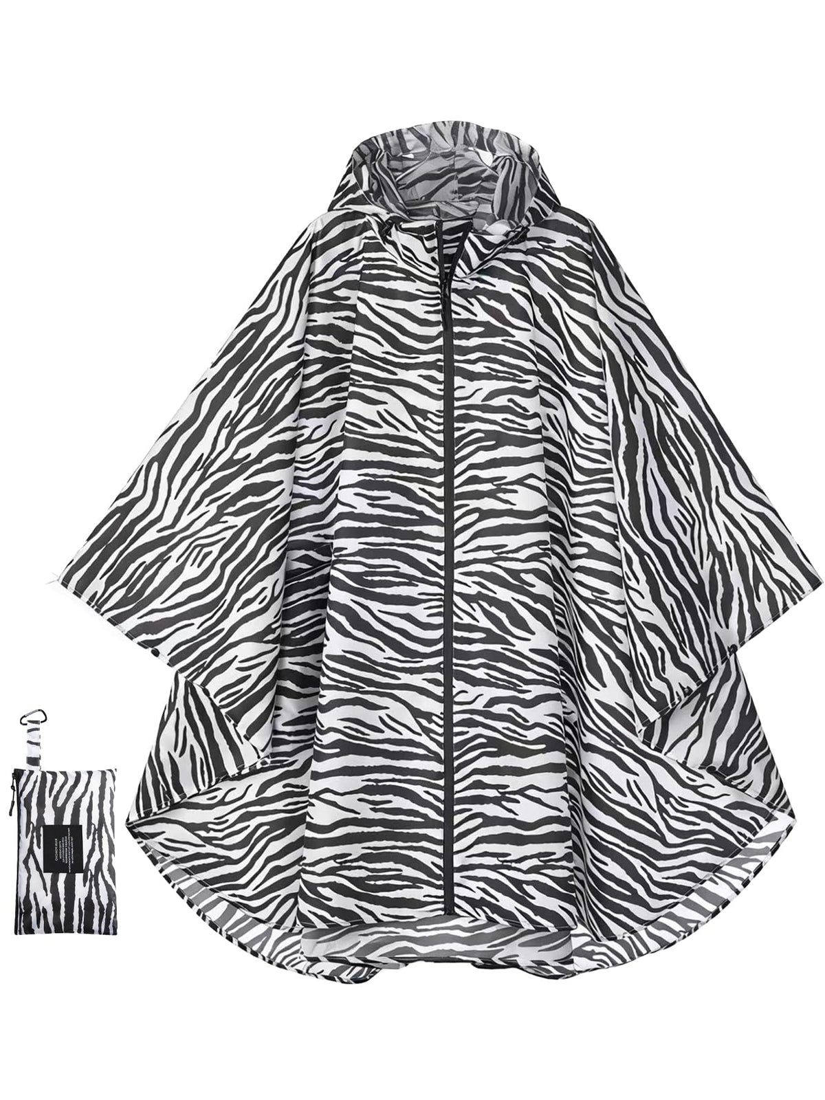 Unisex Hooded Rain Poncho, Waterproof Raincoat Jacket with pocket for Adult, Rain Coat for Outdoor Activities