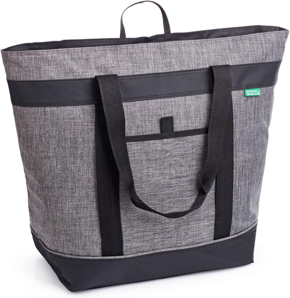 Jumbo Insulated Cooler Bag, Heavy Duty Soft Insulated Grocery Bag, Charcoal