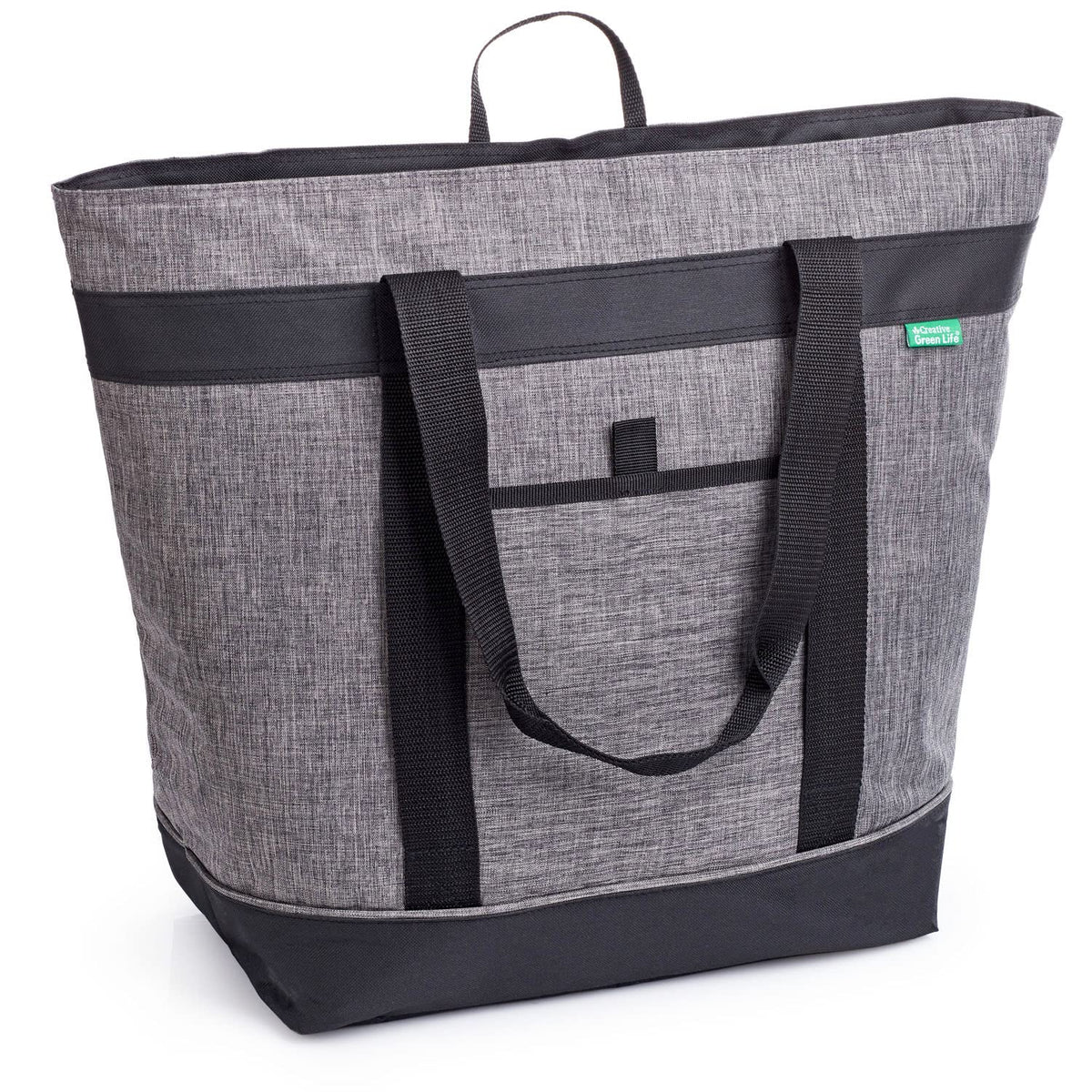 Jumbo Insulated Cooler Bag, Heavy Duty Soft Insulated Grocery Bag, Charcoal