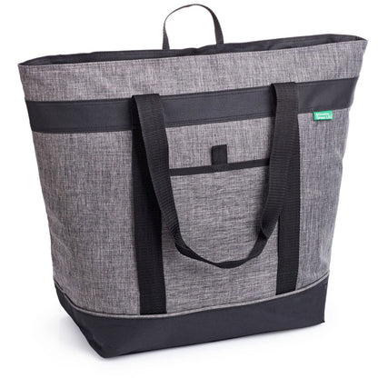 Jumbo Insulated Cooler Bag, Heavy Duty Soft Insulated Grocery Bag, Charcoal