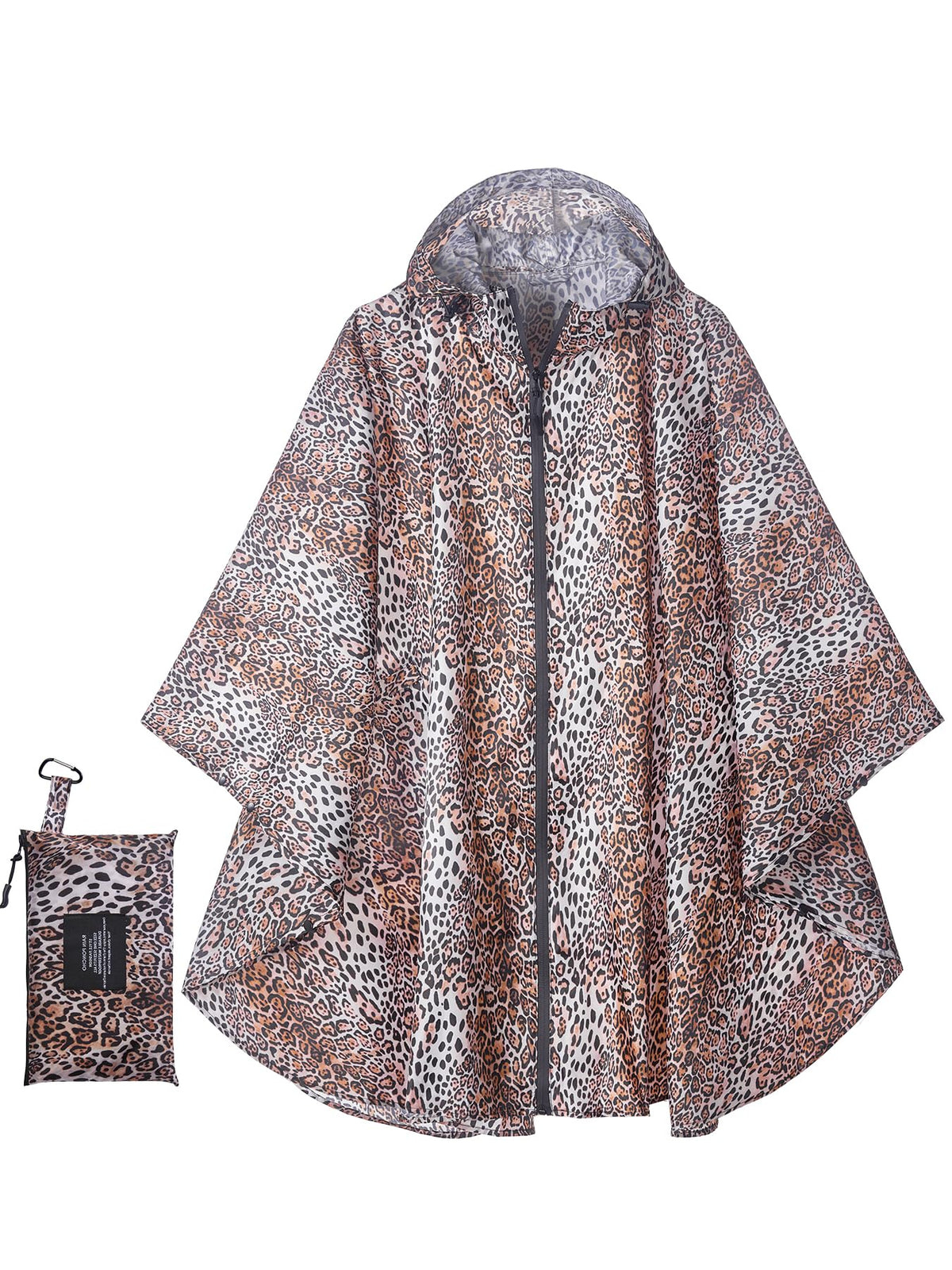 Unisex Hooded Rain Poncho, Waterproof Raincoat Jacket with pocket for Adult, Rain Coat for Outdoor Activities