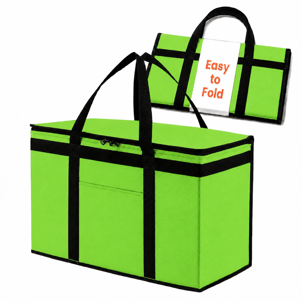 NZ home Insulated Food Bag, Portable Cooler Tote (3XL, Black, 1 Pack)