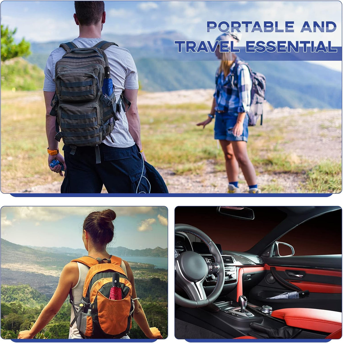 Amylove Windproof Travel Umbrellas Bulk Auto Open
