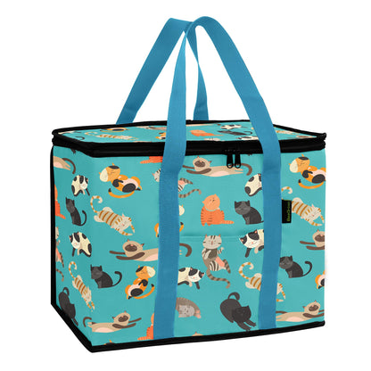 BeeGreen Cooler Bag Soft Insulated Tote for Beach Travel Grocery Shopping Lunch Portable Large Ice Coolers with Handle Hard Freezer Bags with Zippered Top Foldable Leakproof Delivery Totes Moss