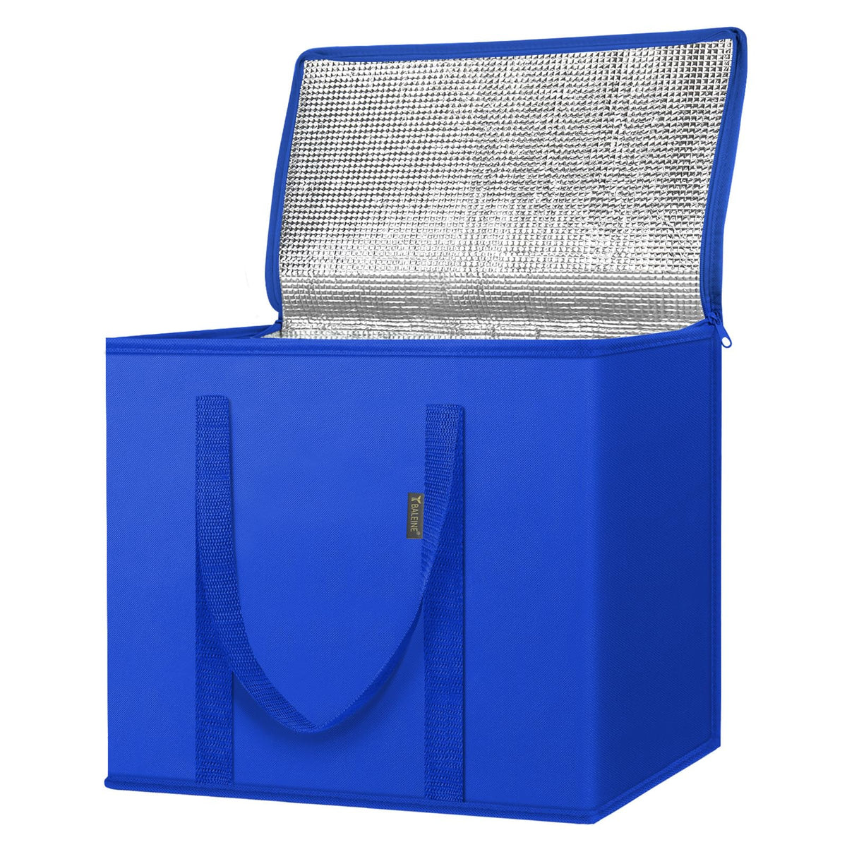 BALEINE Insulated Reusable Grocery Bags with Zippered Top, Large Cooler Bag