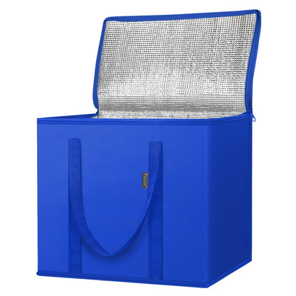 BALEINE Insulated Reusable Grocery Bags with Zippered Top, Large Cooler Bag