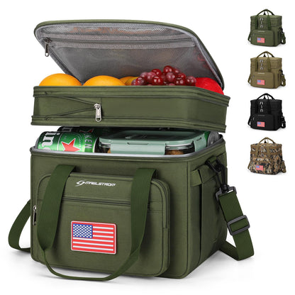 Maelstrom 23L Insulated Lunch Box, Expandable Double Deck Cooler Bag