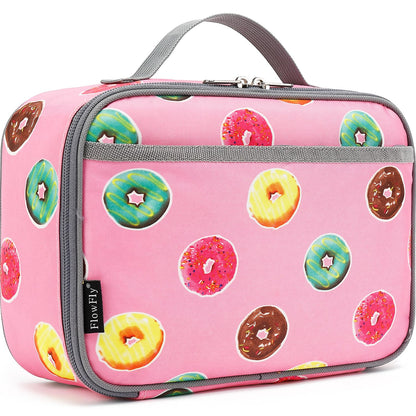 FlowFly Kids Lunch box Insulated Soft Bag Mini Cooler Back to School Thermal Meal Tote Kit for Girls, Boys, Astronaut