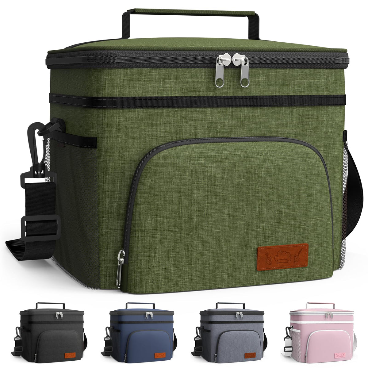HOTOR Insulated Lunch Box Men Women Leak-Proof Cooler Lunch Bag 9L