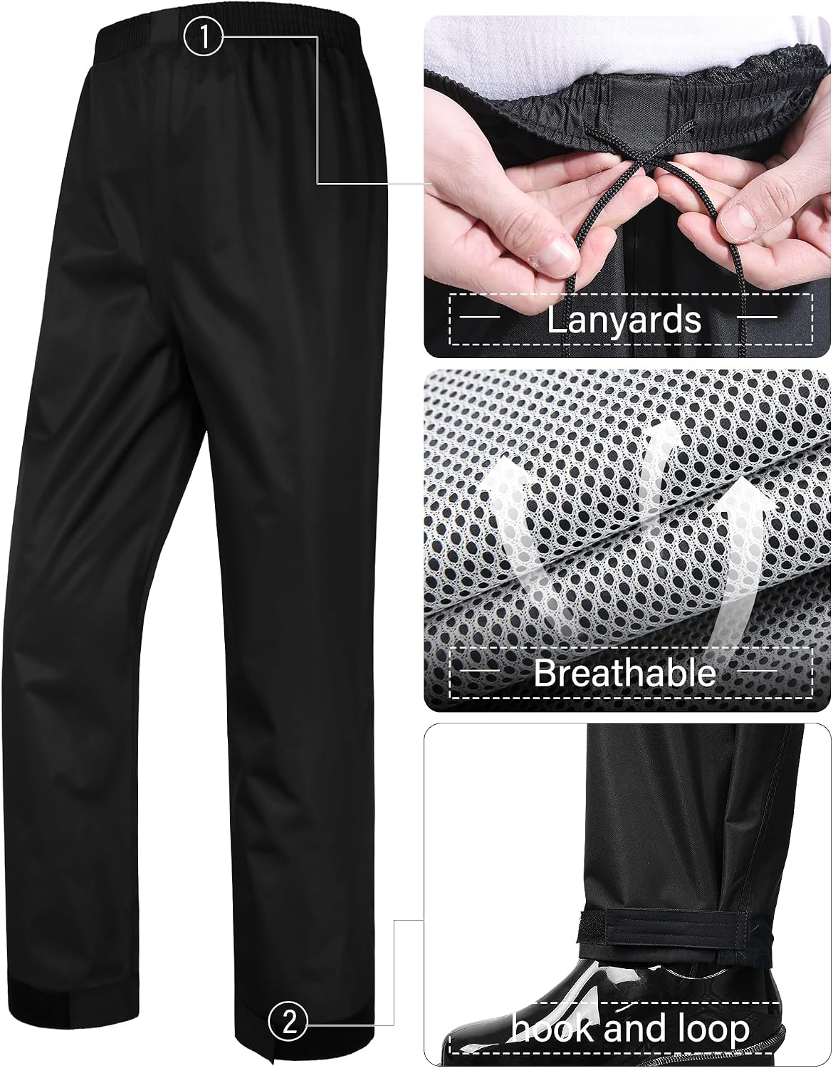 iCreek Rain Suit Waterproof Hi Vis Raincoat Reflective Rain Gear Unisex