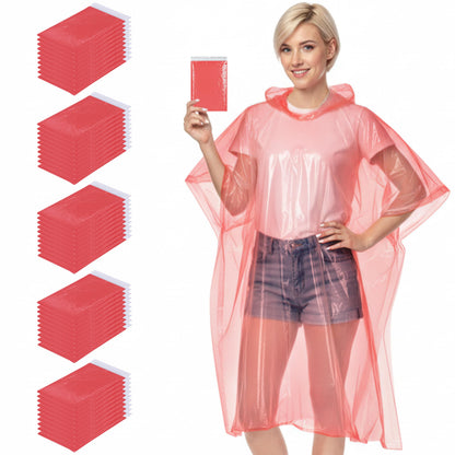 APEXUP Disposable Rain Ponchos for Adults, 5/10/50 Family Pack