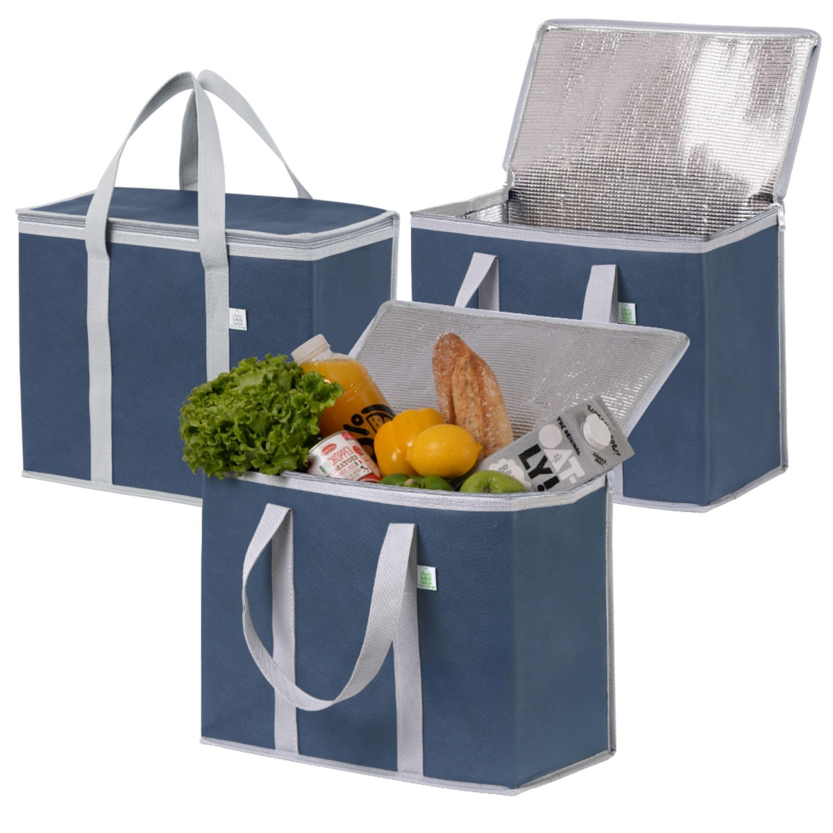 VENO 3 Pack Insulated Cooler Reusable Grocery Shopping Bag Food Delivery