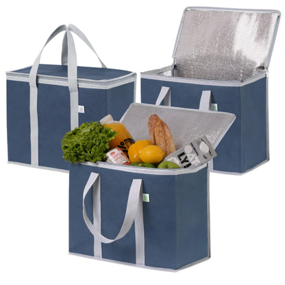 VENO 3 Pack Insulated Cooler Reusable Grocery Shopping Bag Food Delivery