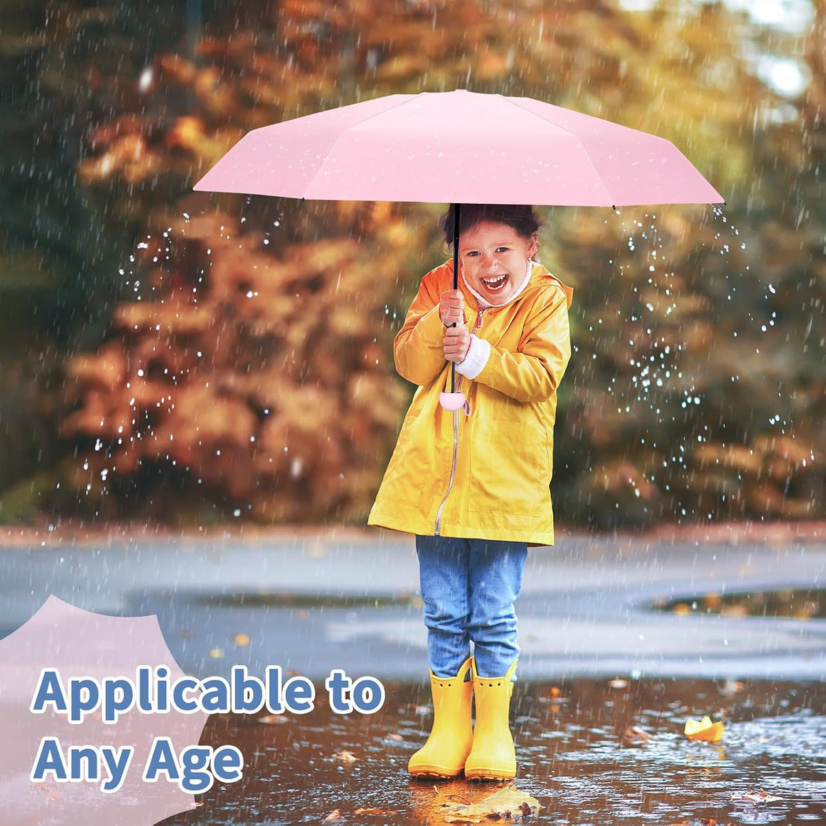 Yoobure Travel Umbrella Portable Compact Umbrellas, Pocket Mini for Purse, Umbrellas for UV Sun & Rain Small for Backpack, Umbrella with Case Folding for Kids Women