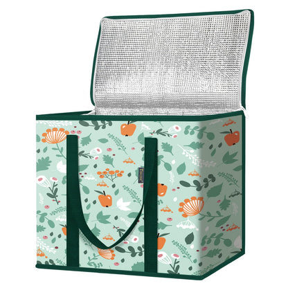BALEINE Insulated Reusable Grocery Bags with Zippered Top, Large Cooler Bag
