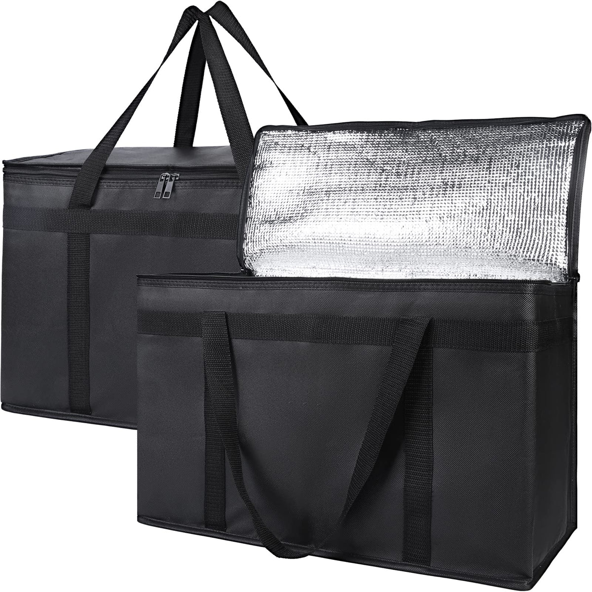 Bodaon 1-Pack Insulated Reusable Grocery Shopping Bags, X-Large, Black