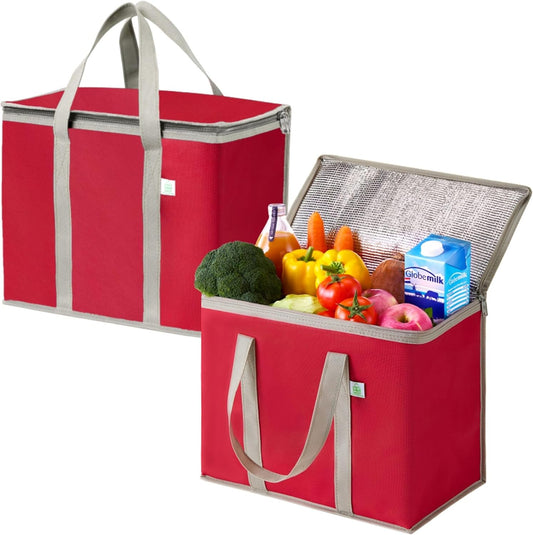 VENO 2 Pack Cooler Bag Insulated Grocery Bags for Food Delivery Heavy Duty