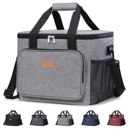 Lifewit Medium Lunch Bag, Insulated Lunch Box, Soft Cooler Cooling Tote for Adult Men Women, Black 12-Can (9L)