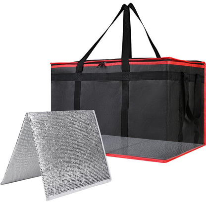Bodaon 1-Pack Insulated Reusable Grocery Shopping Bags, X-Large, Black