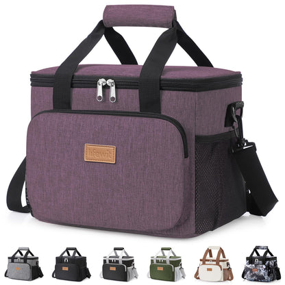 Lifewit Medium Lunch Bag, Insulated Lunch Box, Soft Cooler Cooling Tote for Adult Men Women, Black 12-Can (9L)