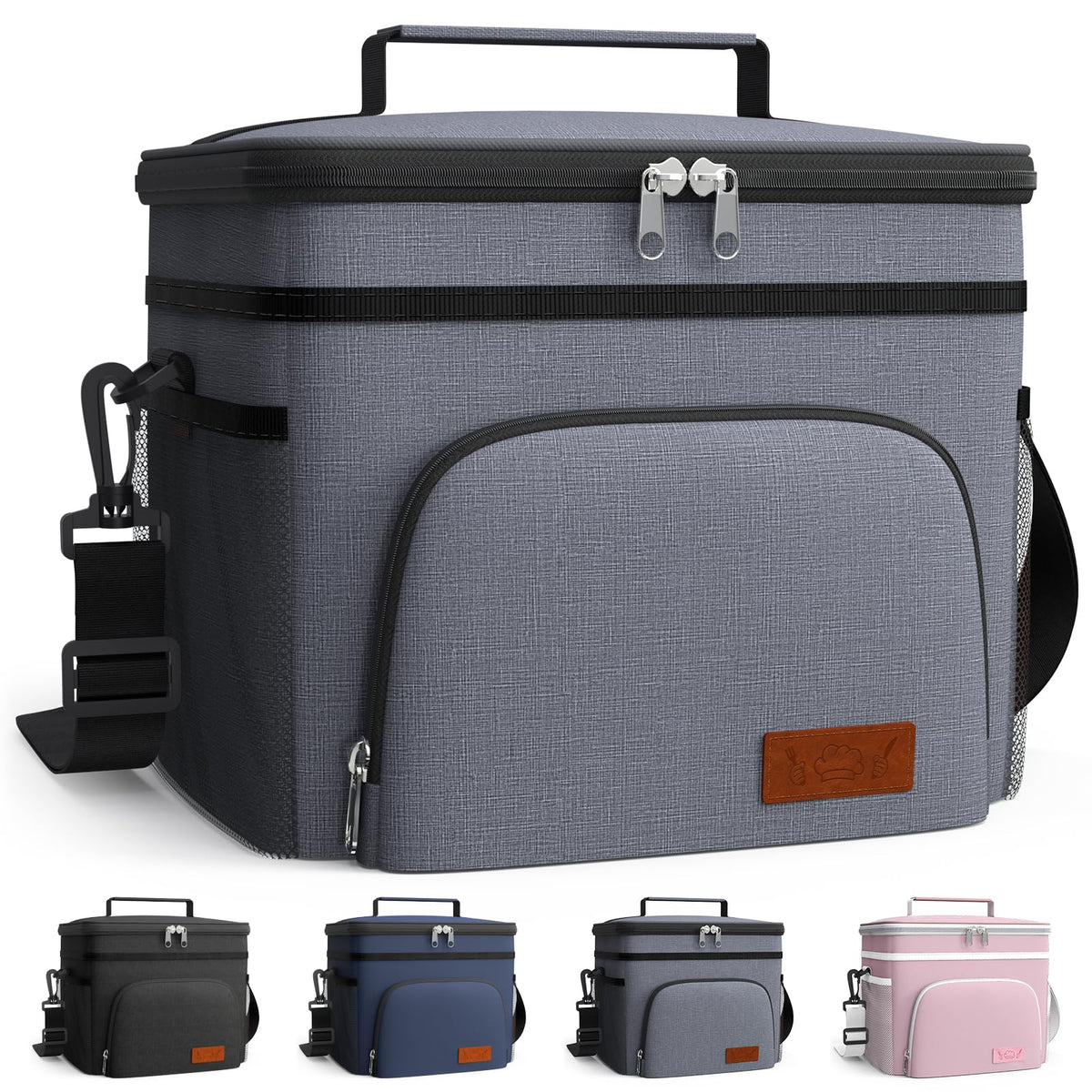 HOTOR Insulated Lunch Box Men Women Leak-Proof Cooler Lunch Bag 9L