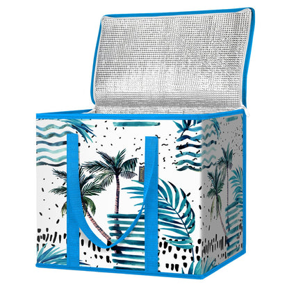 BALEINE Insulated Reusable Grocery Bags with Zippered Top, Large Cooler Bag