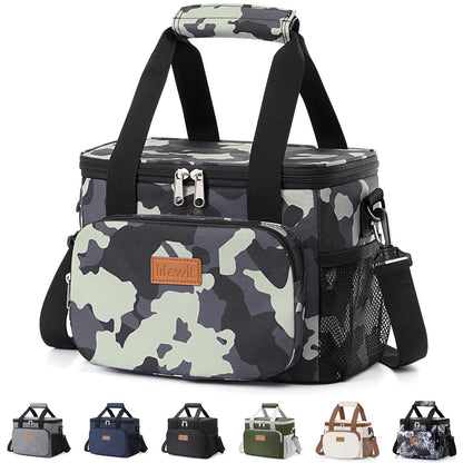 Lifewit Medium Lunch Bag, Insulated Lunch Box, Soft Cooler Cooling Tote for Adult Men Women, Black 12-Can (9L)