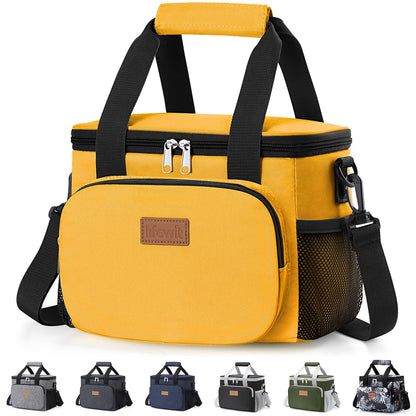 Lifewit Medium Lunch Bag, Insulated Lunch Box, Soft Cooler Cooling Tote for Adult Men Women, Black 12-Can (9L)