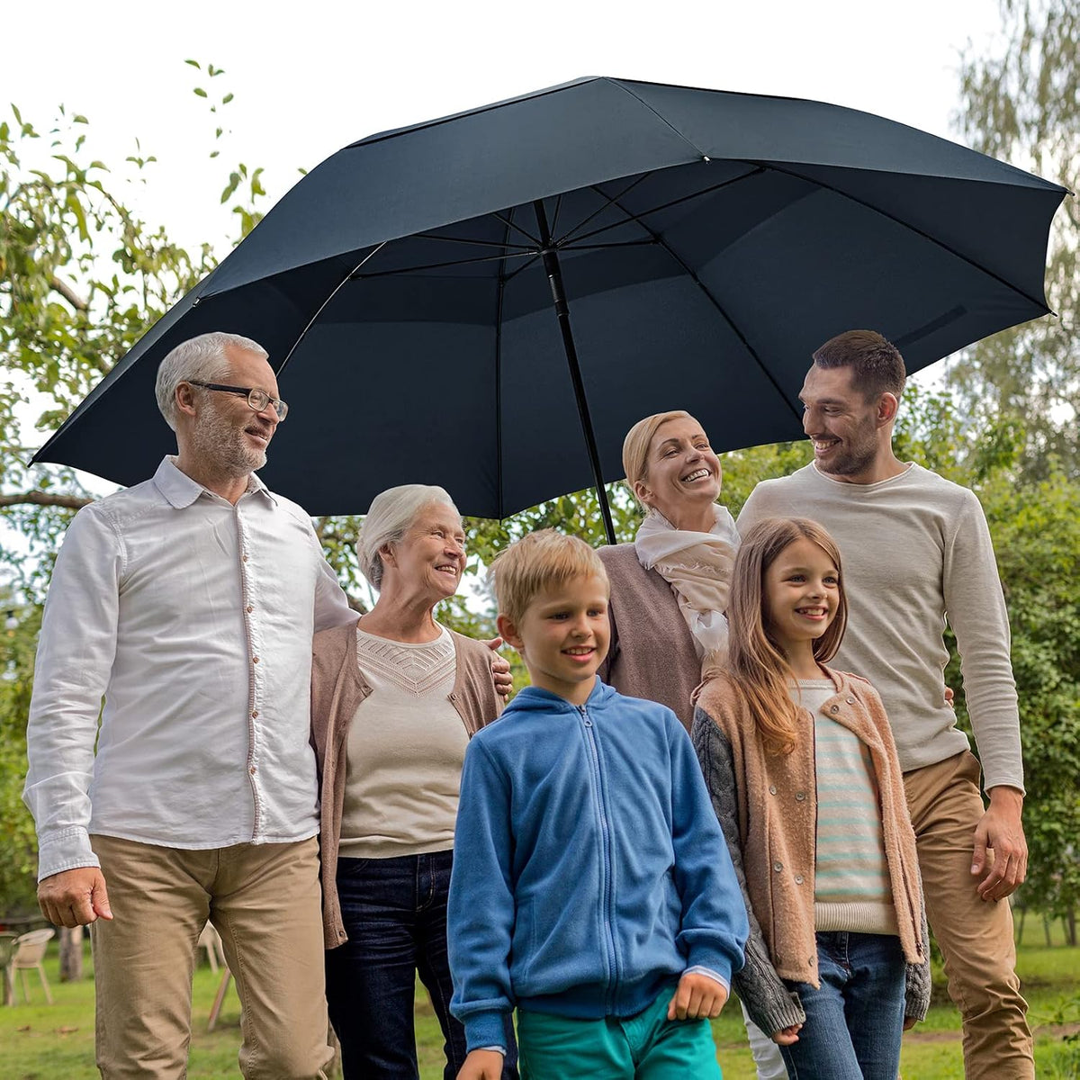 G4Free 80 Inch Golf Umbrella Extra Large Umbrella Double Canopy Windproof