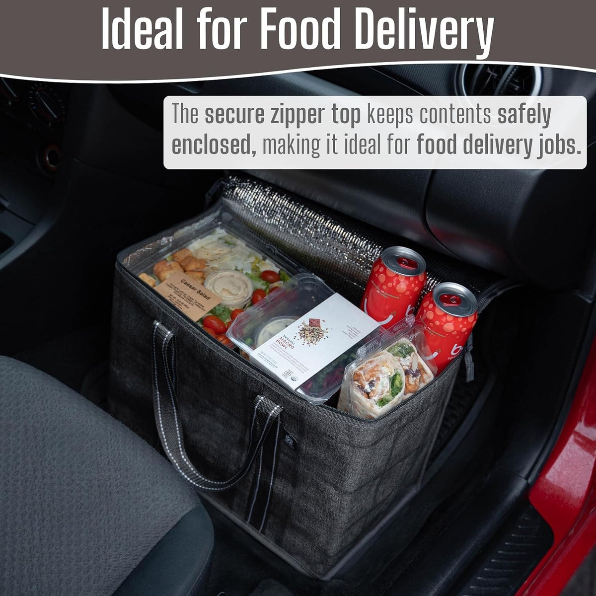 VENO 2 Pack Insulated Grocery Bags, Hard Bottom, Windowpane