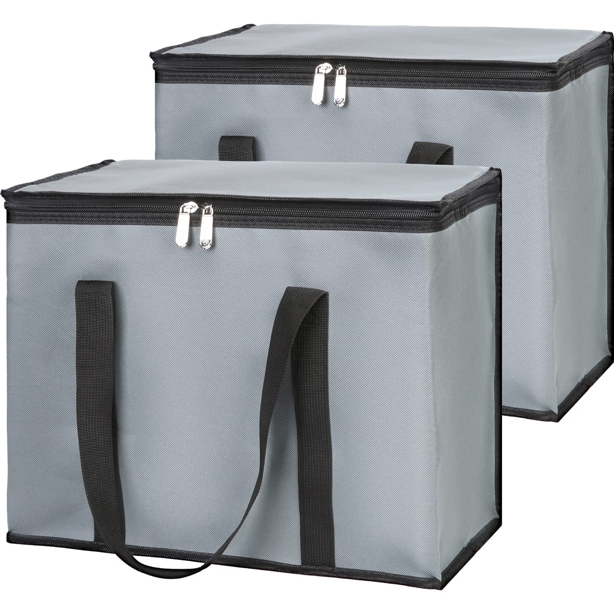 1-Pack Insulated Food Delivery Bag with Hard Bottom, 3X-Large, Black