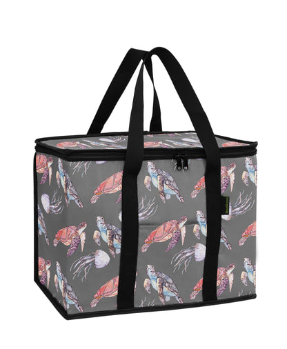 BeeGreen Cooler Bag Soft Insulated Tote for Beach Travel Grocery Shopping Lunch Portable Large Ice Coolers with Handle Hard Freezer Bags with Zippered Top Foldable Leakproof Delivery Totes Navy
