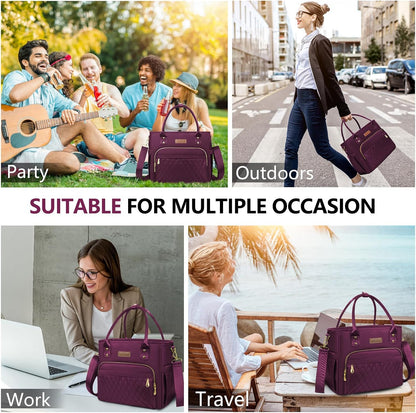 MIYCOO Insulated Lunch Bag Women, Large Tote Lunch Box for Work, 18L