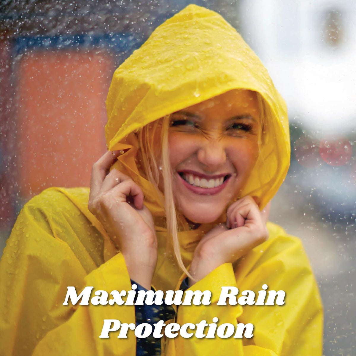 totes Adult Packable Lightweight Adjustable Rain Poncho