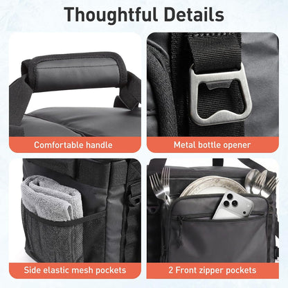 TOURIT 2-Zone Soft Cooler Bag 30/48 Cans, Dry & Wet Insulated Beach Cooler