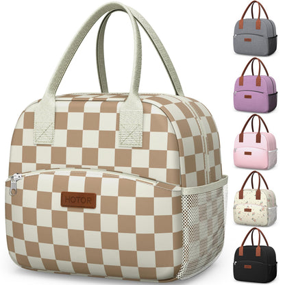 HOTOR Lunch Bag Women Men Insulated Lunch Box Black 10L