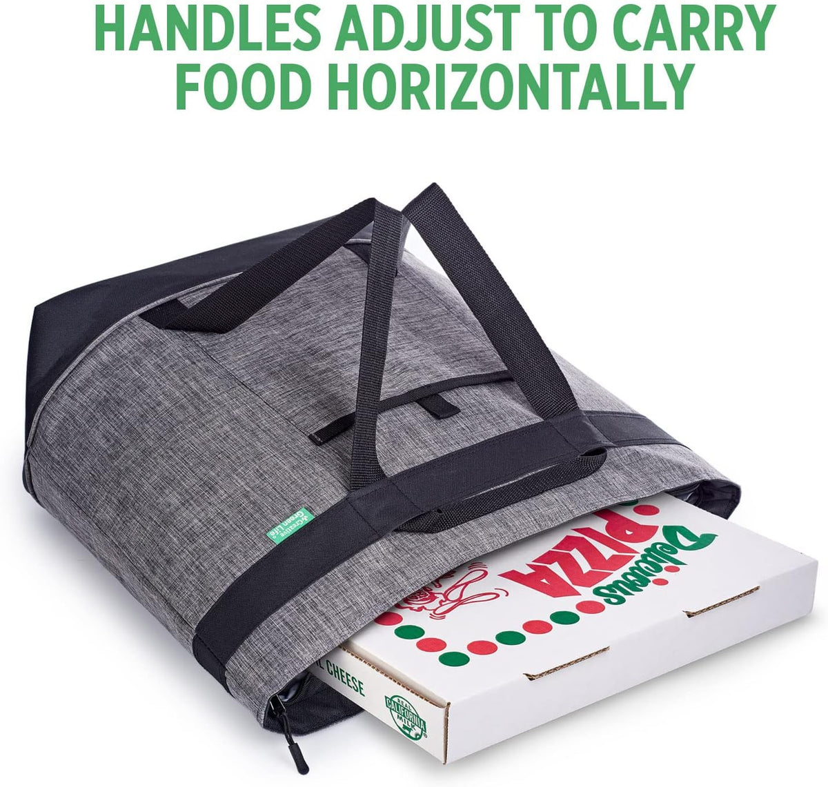 Jumbo Insulated Cooler Bag, Heavy Duty Soft Insulated Grocery Bag, Charcoal