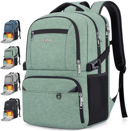Insulated Lunch Backpack Fit 17" Laptop with Cooler Compartment