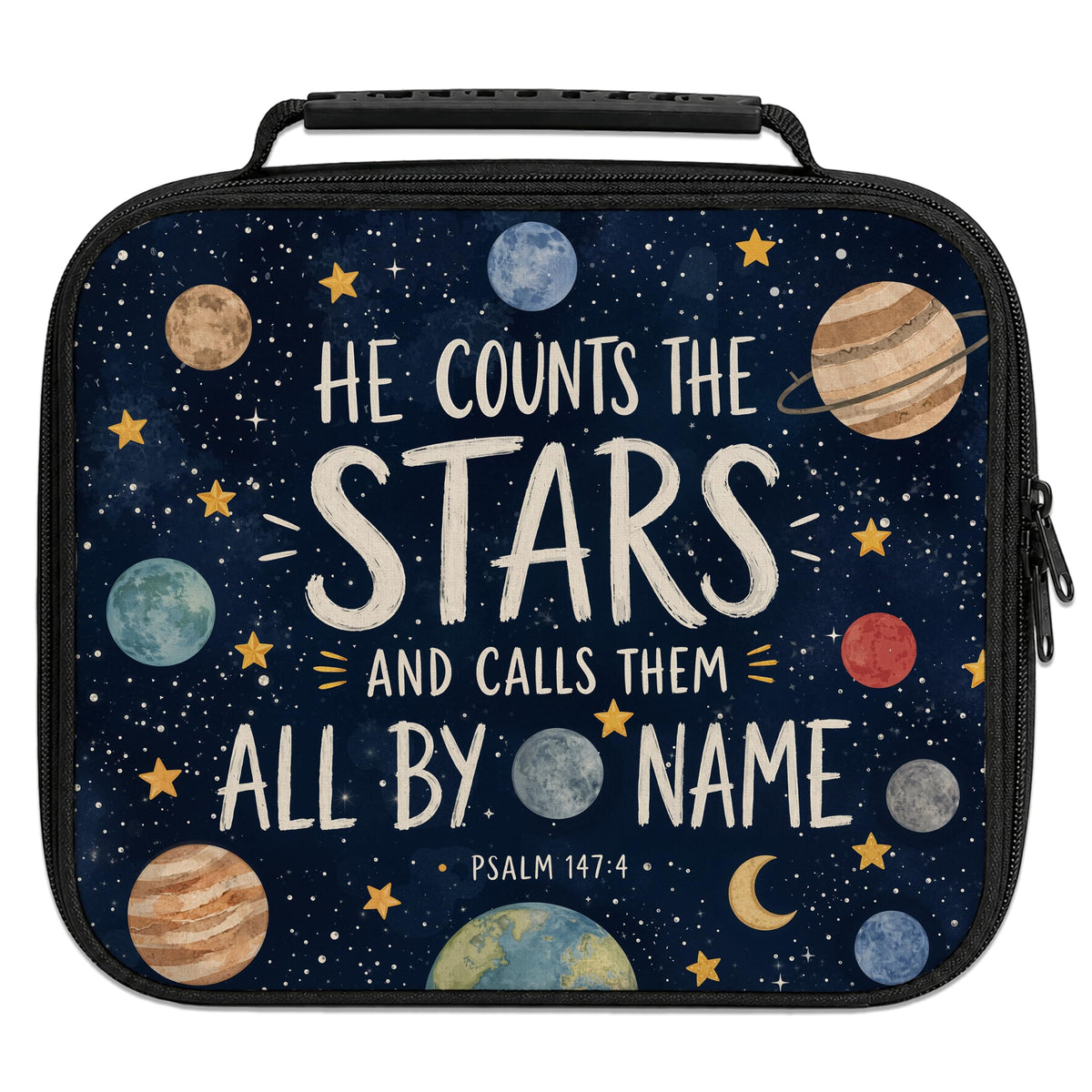 Neon Space Inspirational Lunch Bag Insulated Lunchbox