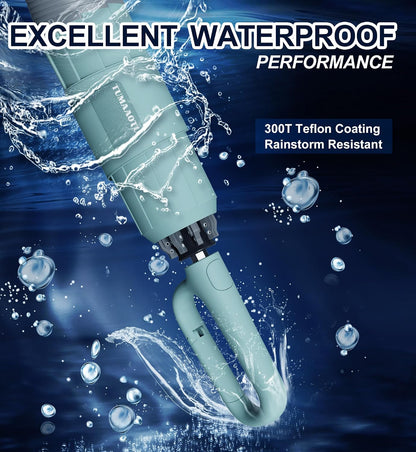 QWB Inverted Umbrella With Auto Open Close Windproof Compact Travel