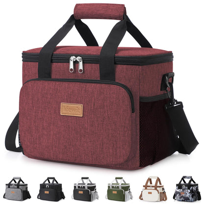 Lifewit Medium Lunch Bag, Insulated Lunch Box, Soft Cooler Cooling Tote for Adult Men Women, Black 12-Can (9L)