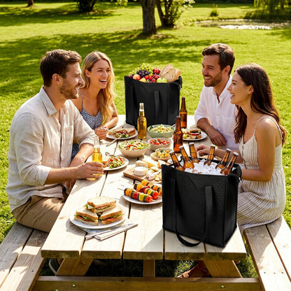 20 Pack Insulated Grocery Bags for Groceries, Large Foldable Thermal Bags