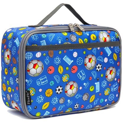 FlowFly Kids Lunch box Insulated Soft Bag Mini Cooler Back to School Thermal Meal Tote Kit for Girls, Boys, Astronaut