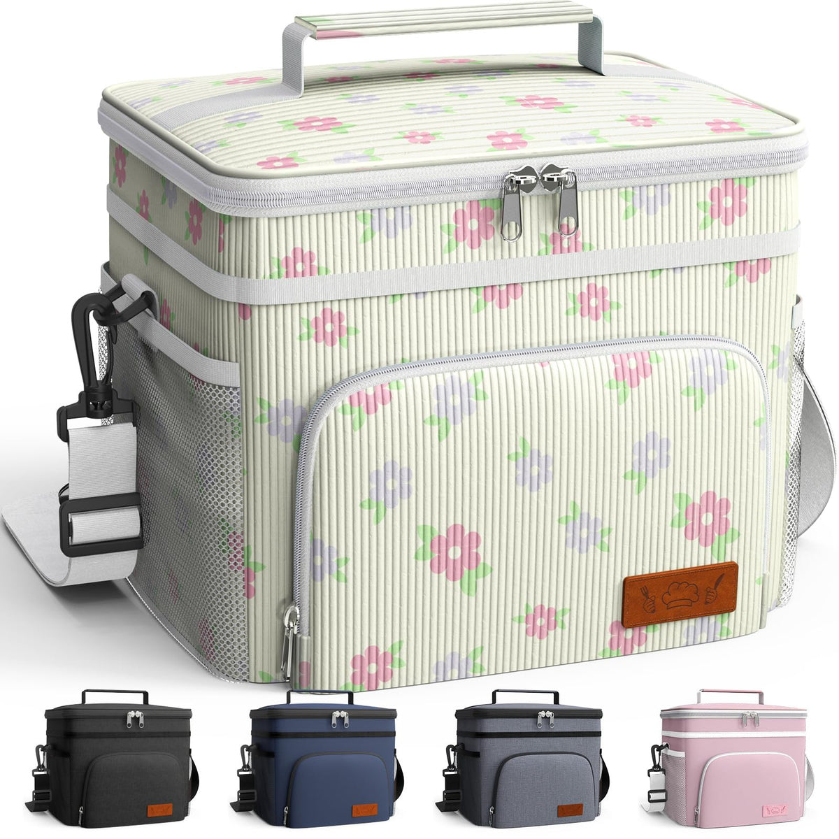 HOTOR Insulated Lunch Box Men Women Leak-Proof Cooler Lunch Bag 9L