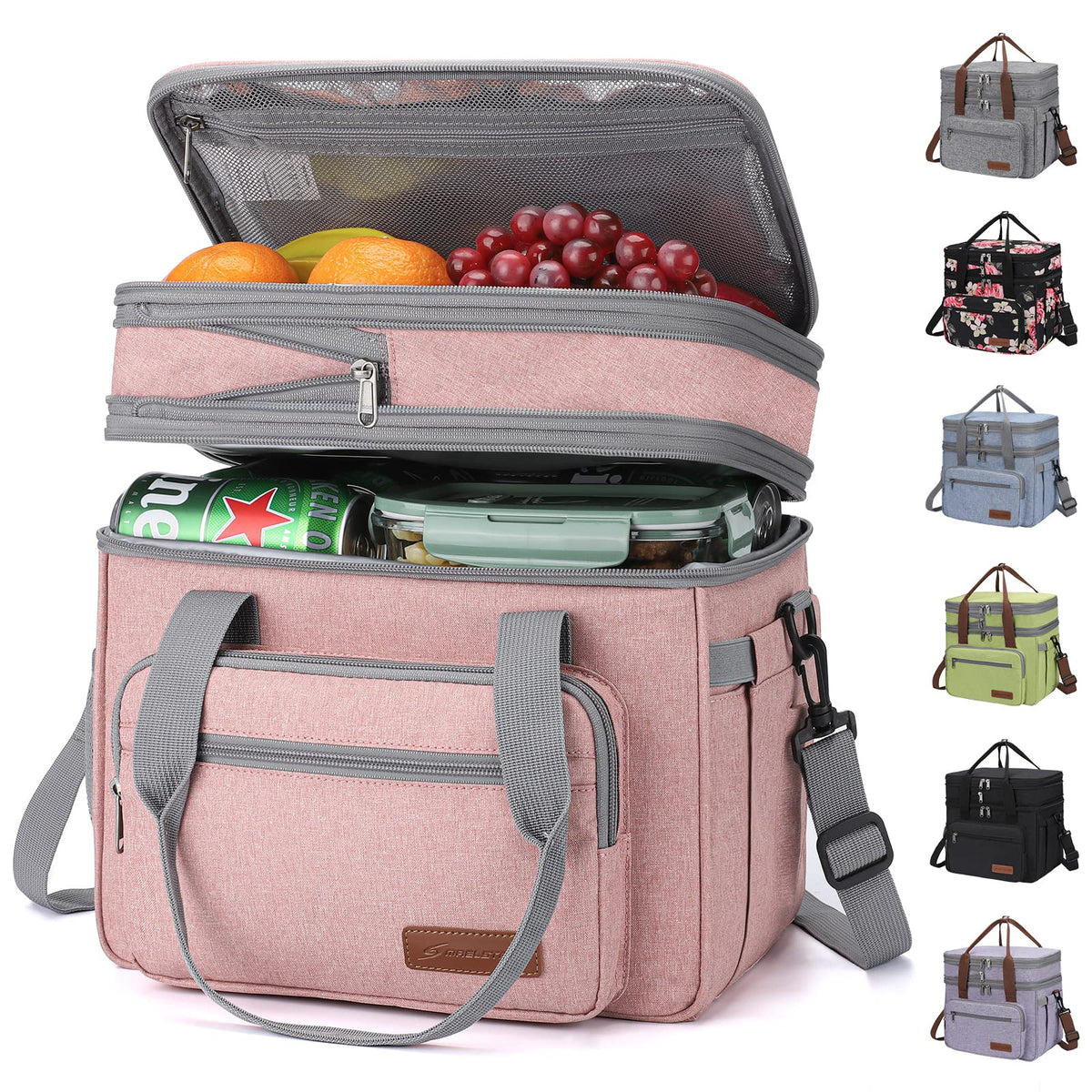 Maelstrom 23L Insulated Lunch Box, Expandable Double Deck Cooler Bag