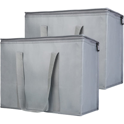 Bodaon 2-Pack Insulated Reusable Grocery Shopping Bags, X-Large, Black