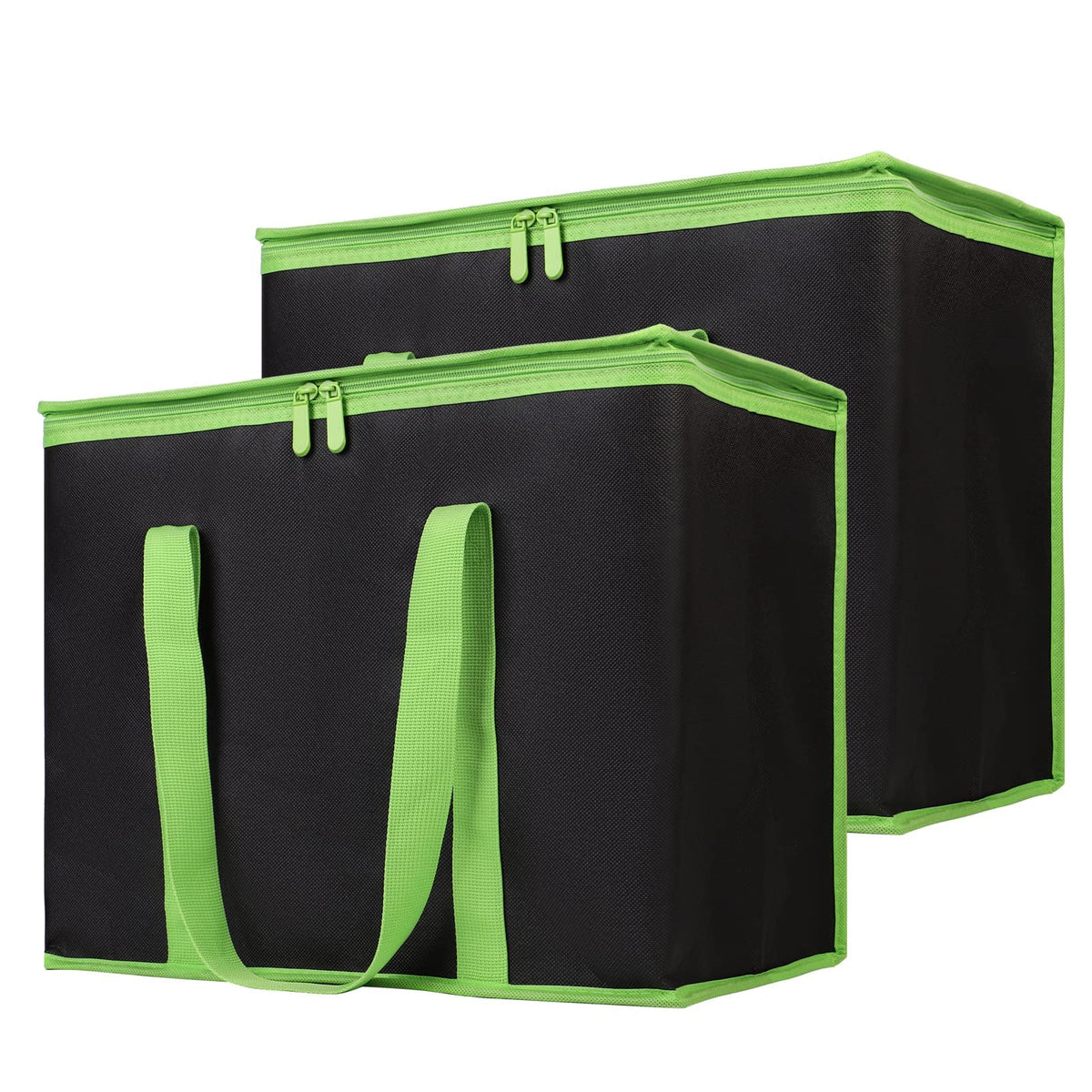 Bodaon 1-Pack Insulated Reusable Grocery Shopping Bags, X-Large, Black