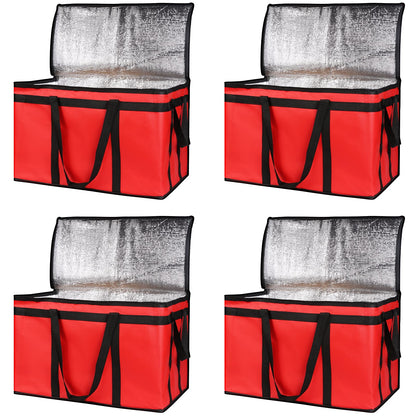 Bodaon 4-Pack Insulated Reusable Grocery Shopping Bag, X-Large Cooler, Blue