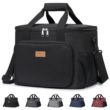 Lifewit Medium Lunch Bag, Insulated Lunch Box, Soft Cooler Cooling Tote for Adult Men Women, Black 12-Can (9L)