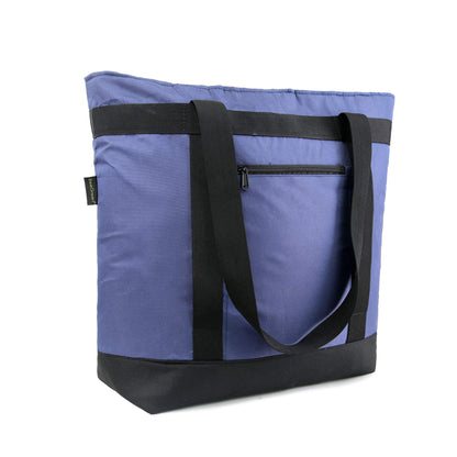 BeeGreen Cooler Bag Soft Insulated Tote for Beach Travel Grocery Shopping Lunch Portable Large Ice Coolers with Handle Hard Freezer Bags with Zippered Top Foldable Leakproof Delivery Totes Navy